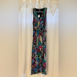 Anthropologie Maxi Dress in Black Motif.